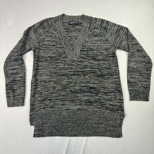 Jones New York Collection Metallic V-Neck Space Dye Sweater Size M